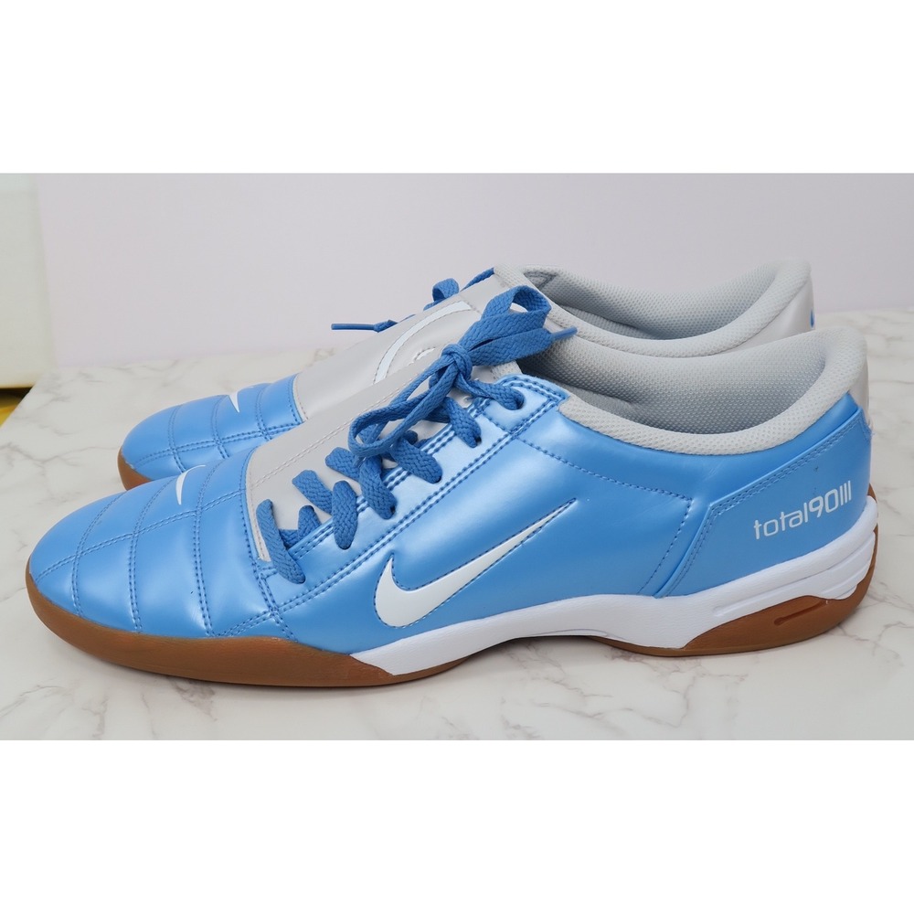 Nike‎ Total 90 III IC University Blue Silver Indoor Soccer Shoes Mens 13
